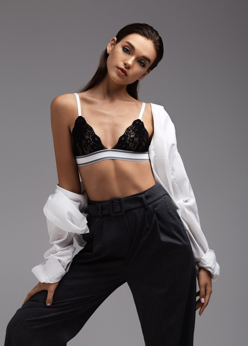 Чорний демісезонний комплект білизни з контрастними вставками moon black 1010/2010 Free Love Moon Black 1010/2010 black