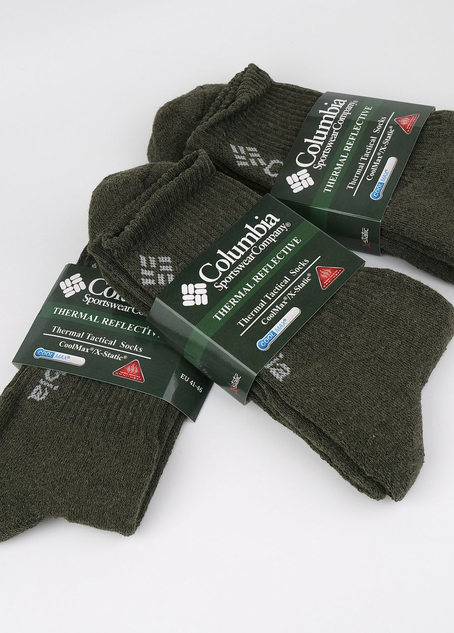 Комплект чоловічих термошкарпетків на флісі, 6 пар. Теплі шкарпетки колір хакі, розмір 41-46 No Brand socks6 (270016385)