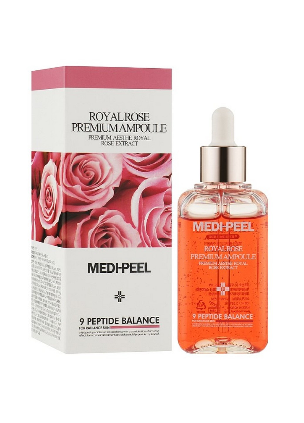 Антивікова сироватка для обличчя з трояндою та пептидами Royal Rose Premium Ampoule, 100мл Medi-Peel (270012493)