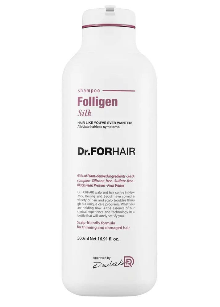 Шампунь для сухого та пошкодженого волосся Folligen Silk Shampoo 500мл Dr.Forhair (269999482)