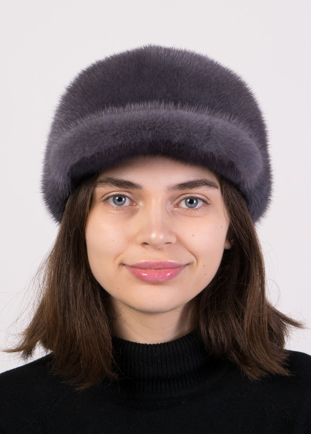 Жіноча модна зимова норкова кепка Меховой Стиль бейсболка (269995061)