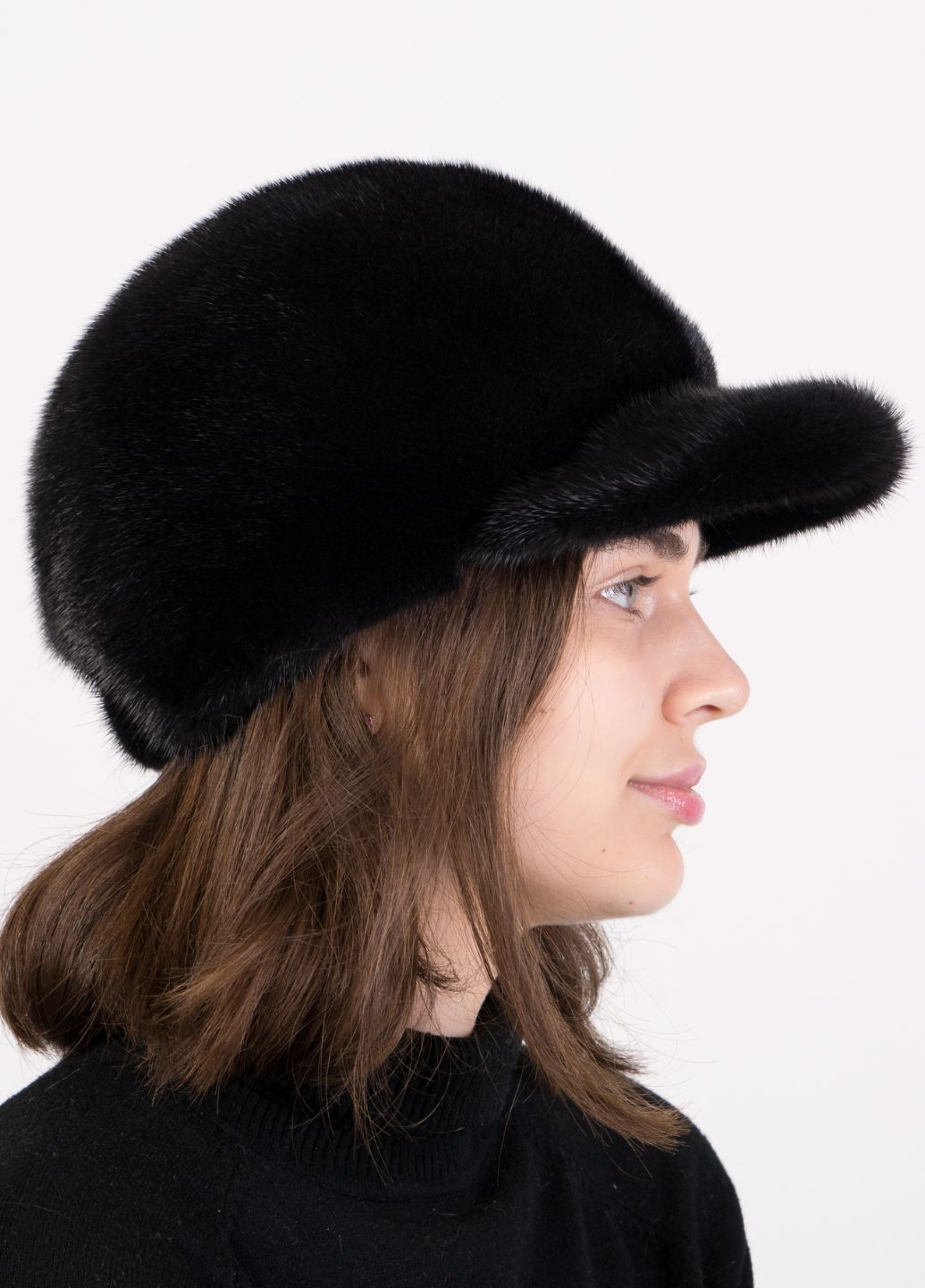 Женская модная зимняя норковая кепка Меховой Стиль бейсболка (269995062)