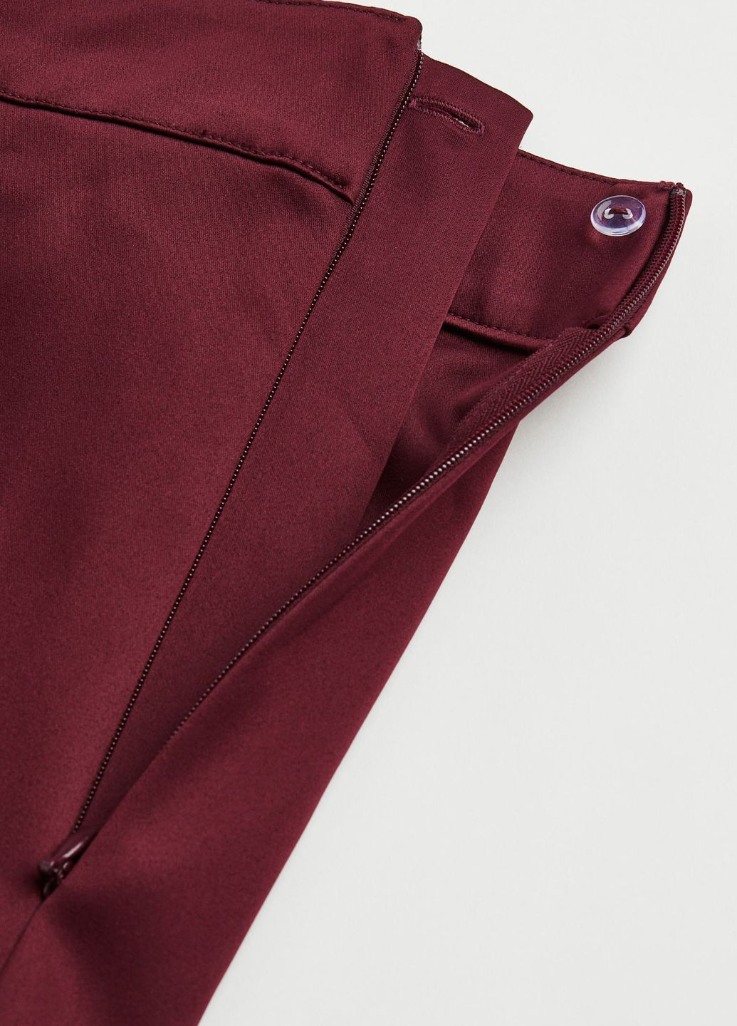 Бордовая повседневный однотонная юбка H&M