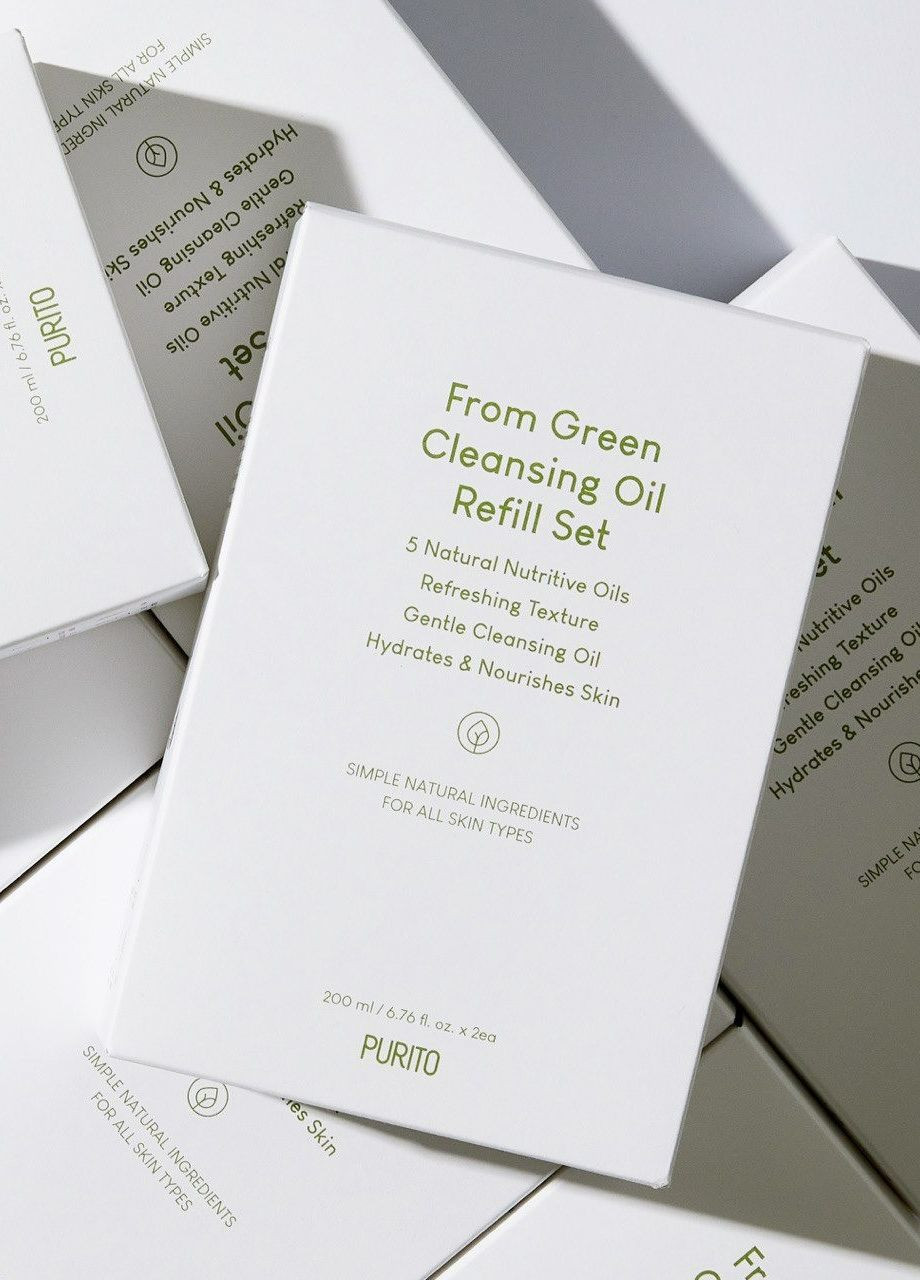 Гидрофильное очищающее масло + рефилл From Green Cleansing Oil Набор 200 ml + 200 ml PURITO (269999455)