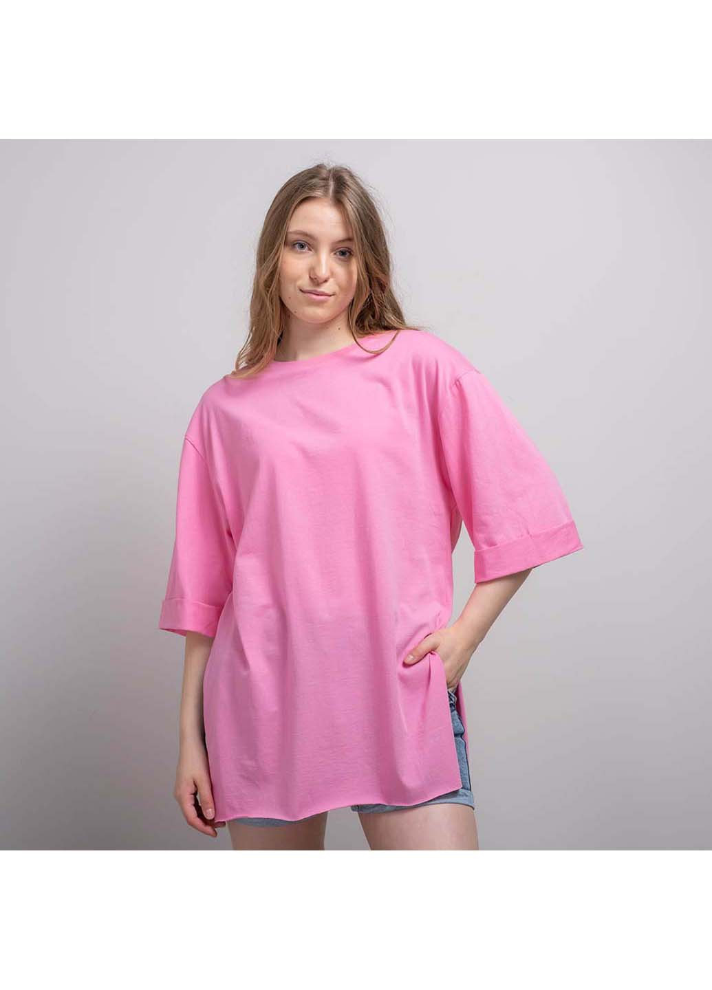 Розовая летняя футболка Fashion 340531