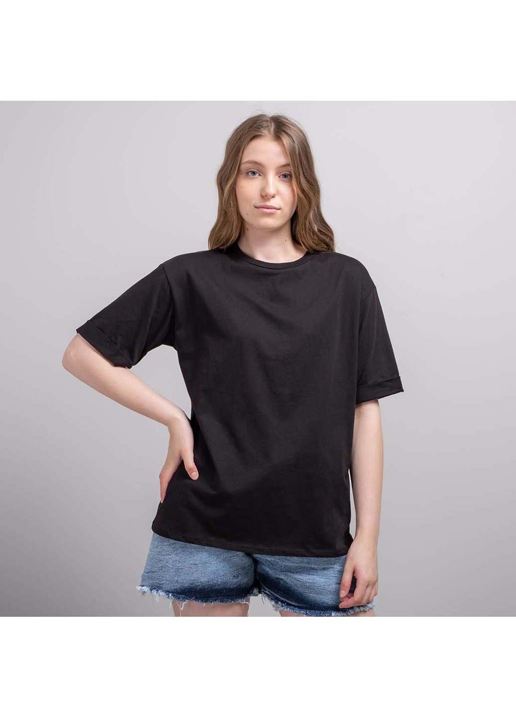 Черная летняя футболка Fashion 340532