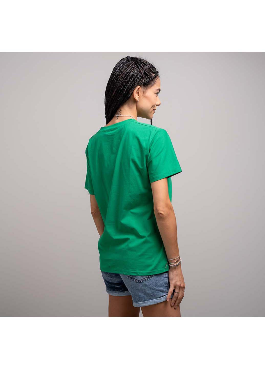 Зеленая летняя футболка Fashion 340664