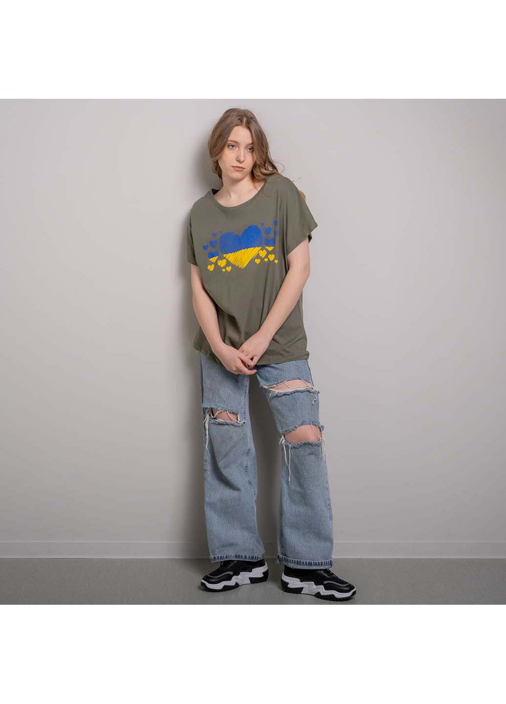 Хаки (оливковая) демисезон футболка Fashion 200086