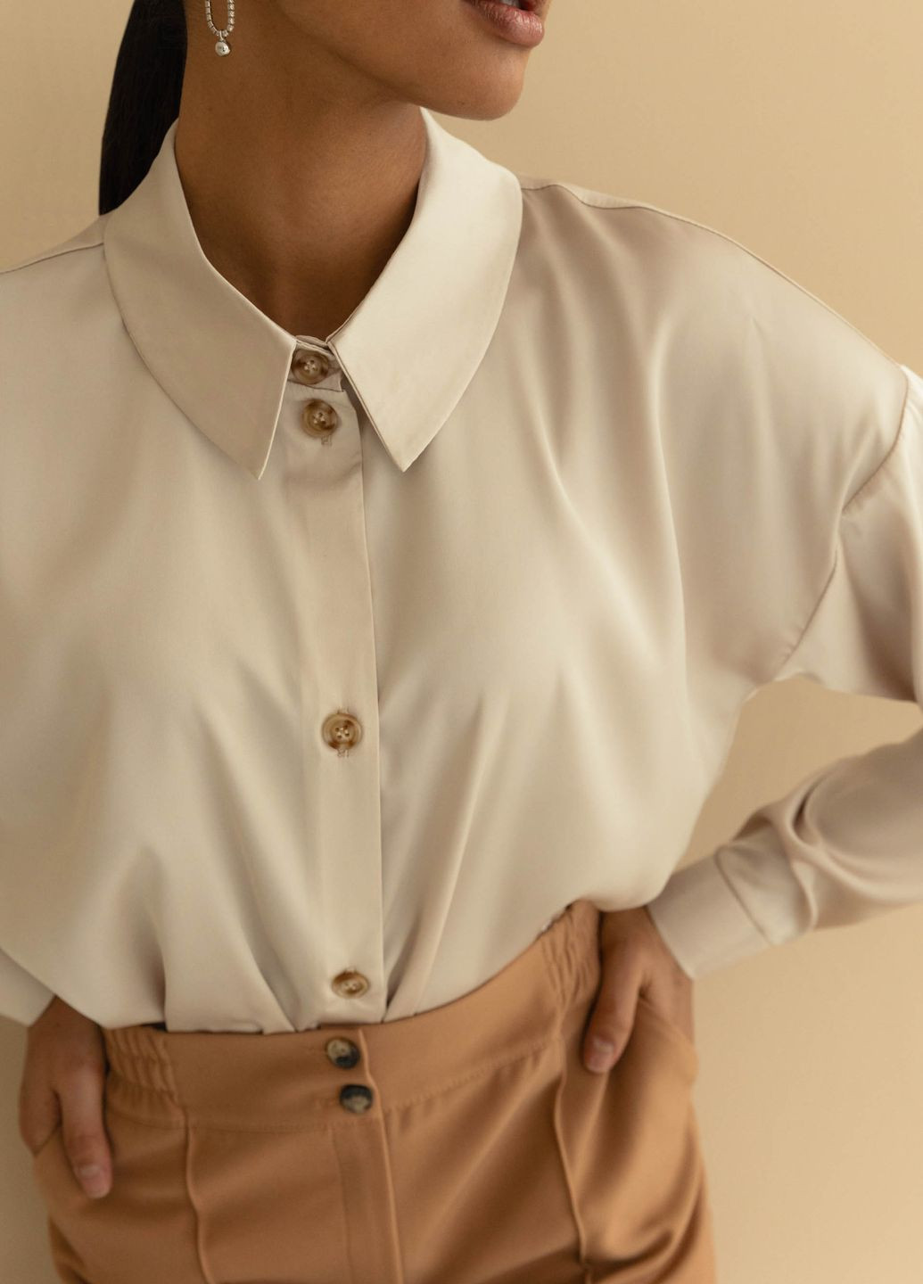 Белая демисезонная блузка ST-Seventeen