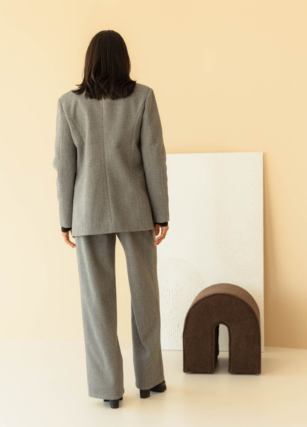 Серый женский пиджак ST-Seventeen однотонный - демисезонный