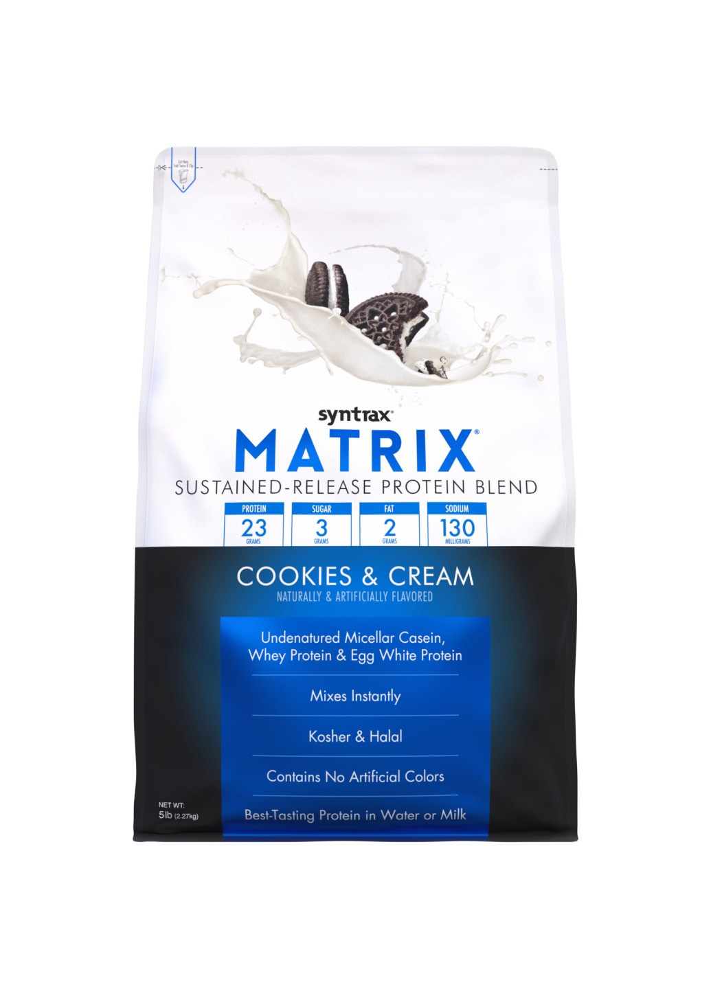 Протеїнова добавка Matrix 5.0 - 2270g Cookies Cream Syntrax (270007764)