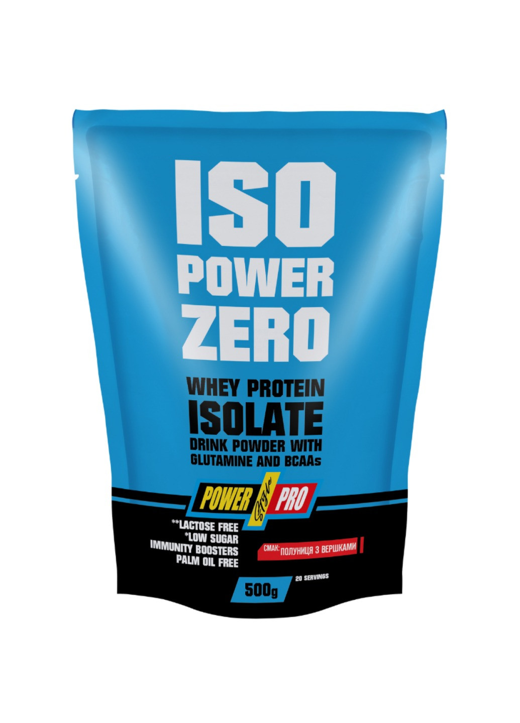 Протеїн ISO Power Zero - 500g Strawberry With Cream Power Pro (270007714)