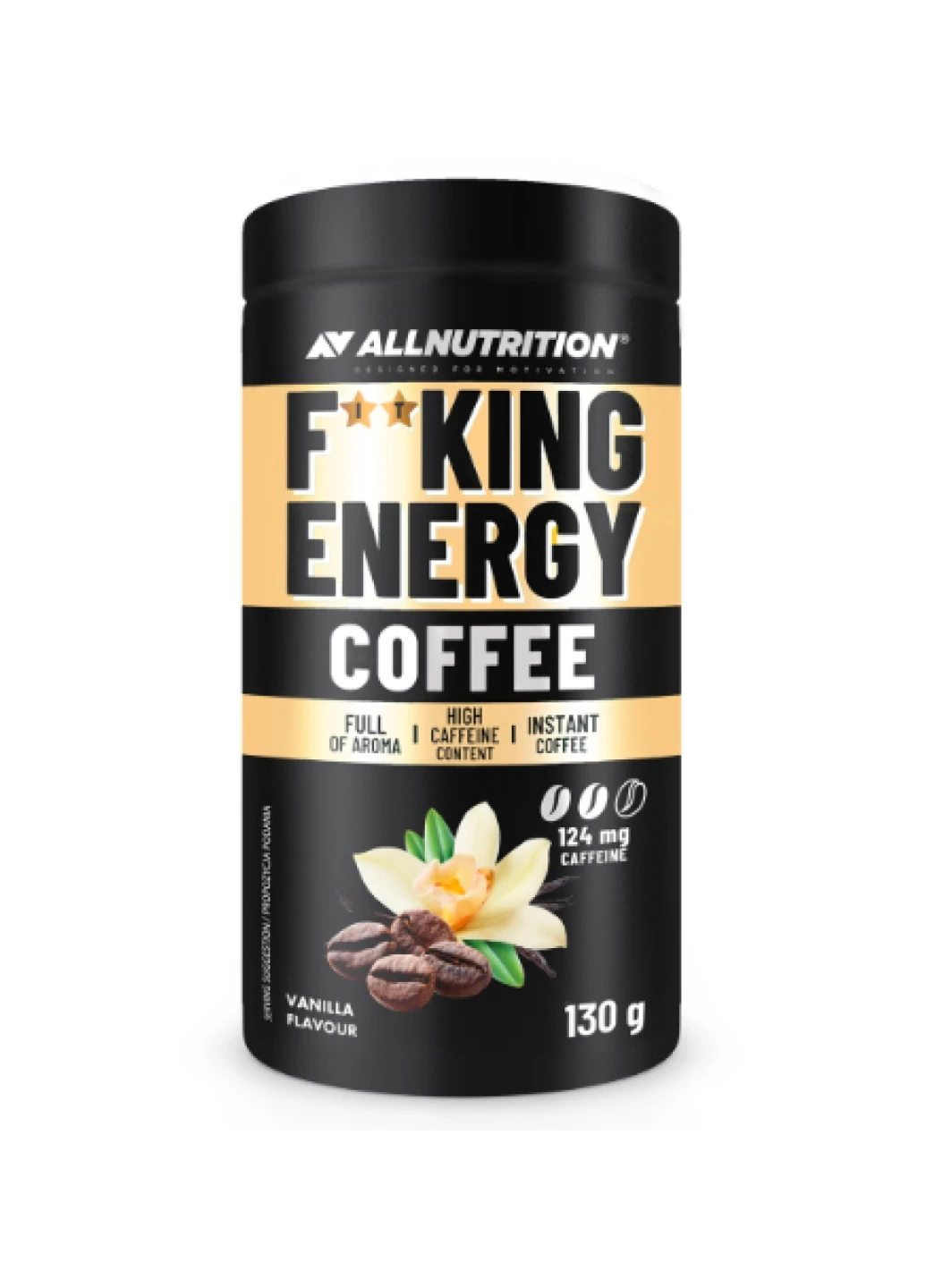 Розчинна кава Fitking Delicious Energy Coffee - 130g Vanilla Allnutrition (270007808)