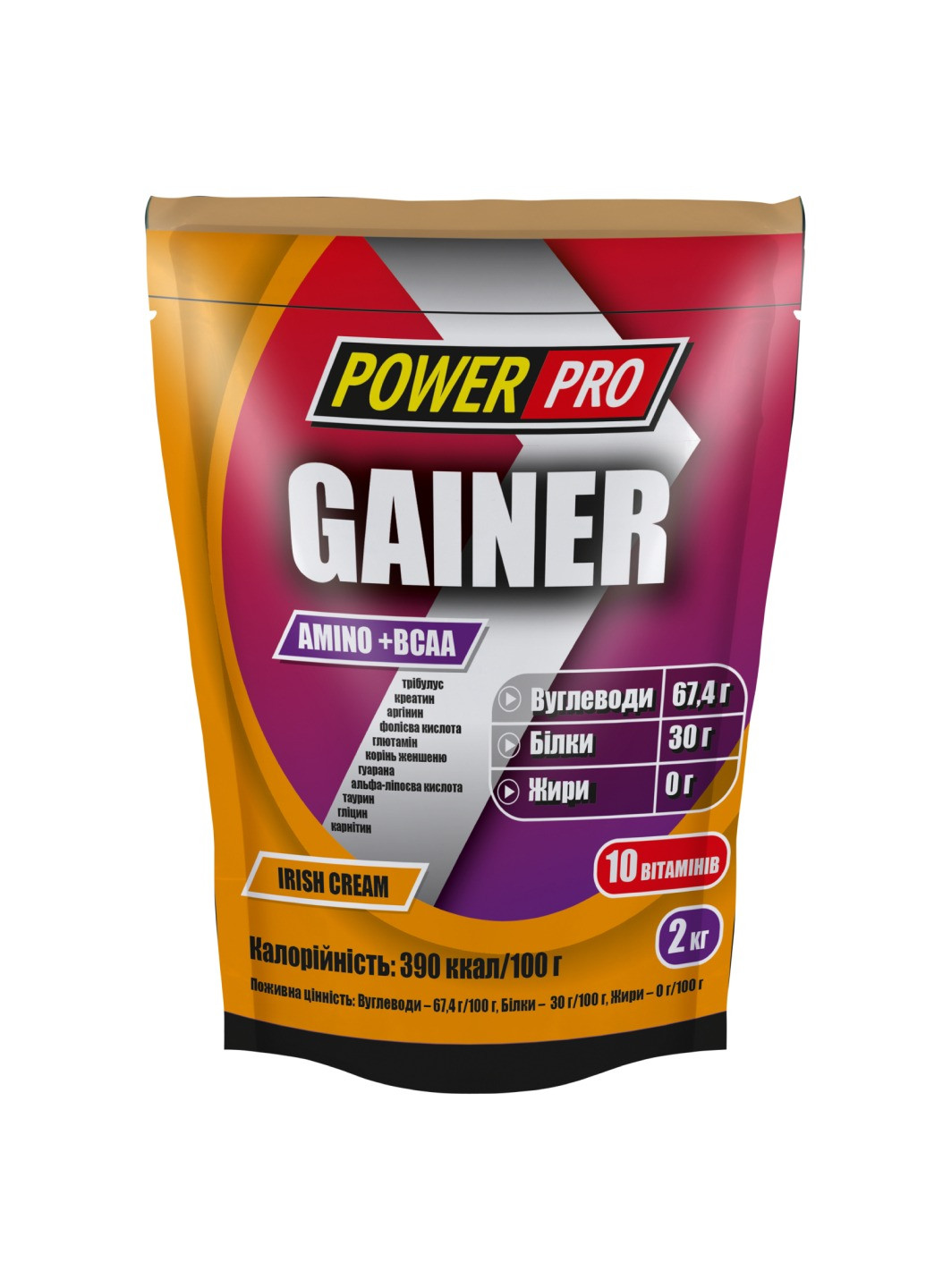 Гейнер для набора мышечной массы BOX Gainer – 800g Irish Cream Power Pro (270007734)