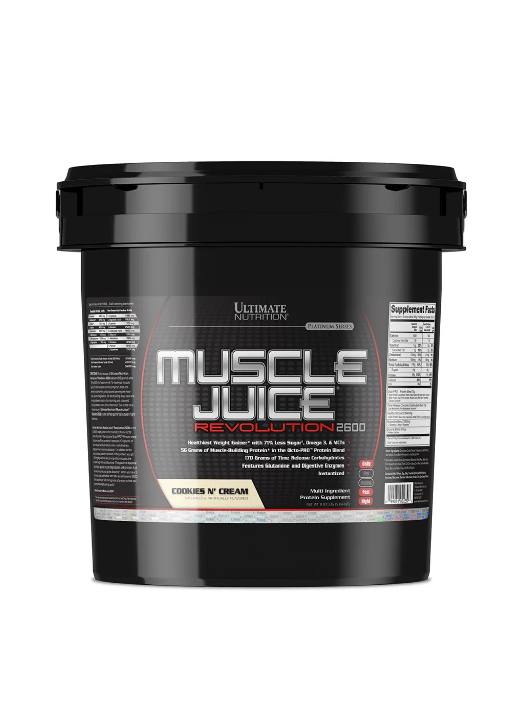 Суміш для росту м'язів Muscle Juice Revolution 2600 - 5040g Cookies Creme Ultimate Nutrition (270007864)