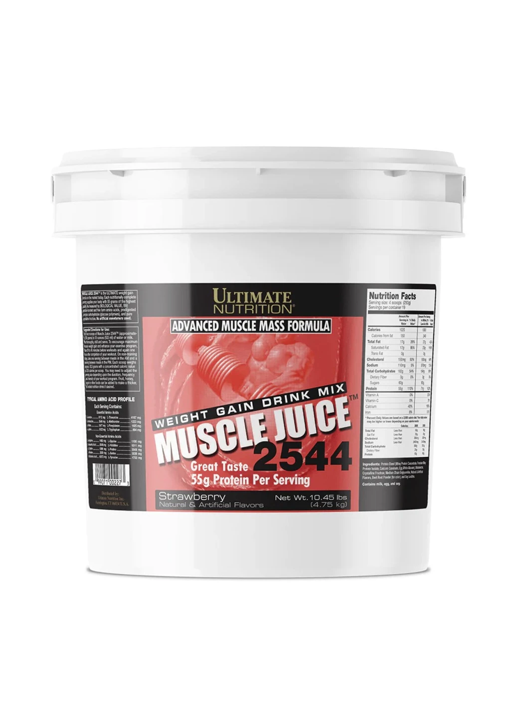 Гейнер для набору м'язової маси Muscle Juice 2544 - 4750g Strawberry Ultimate Nutrition (270007773)