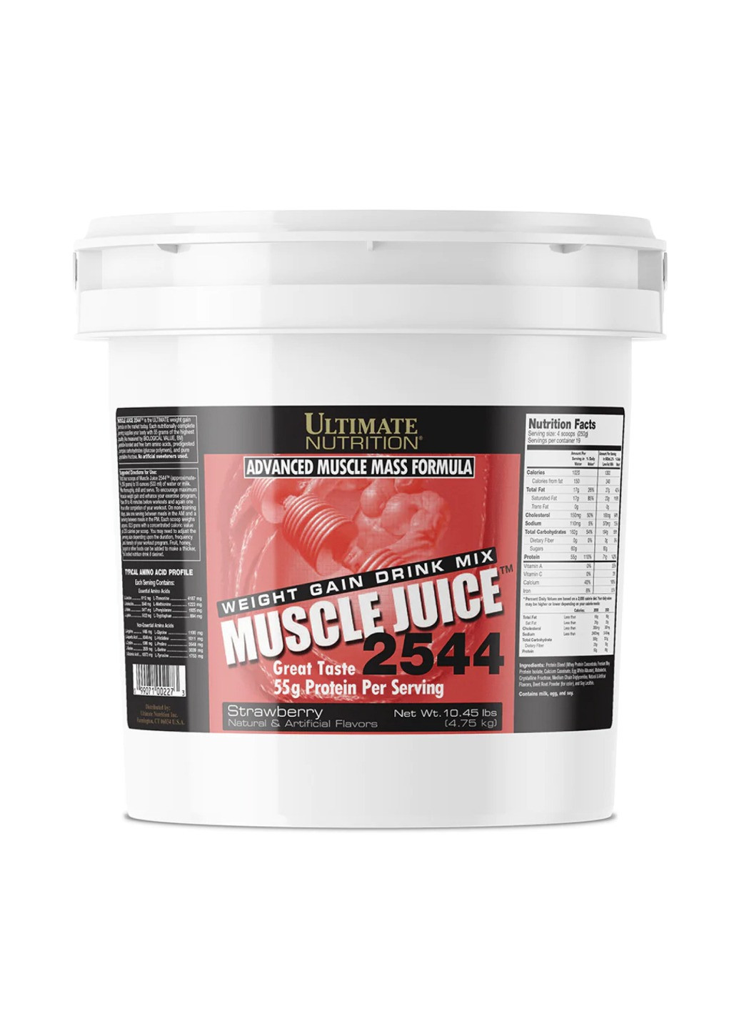Гейнер для набору м'язової маси Muscle Juice 2544 - 6000g Strawberry Ultimate Nutrition (270007801)
