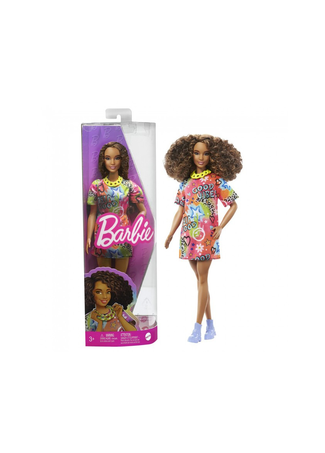 Лялька Barbie Модниця в яскравій сукні-футболці HPF77 No Brand (270009081)