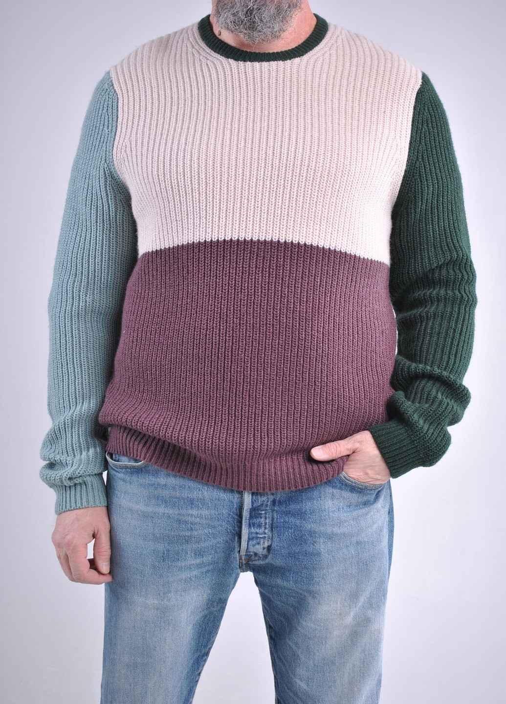 Комбінований демісезонний комбінований светр Wool & Cashmere