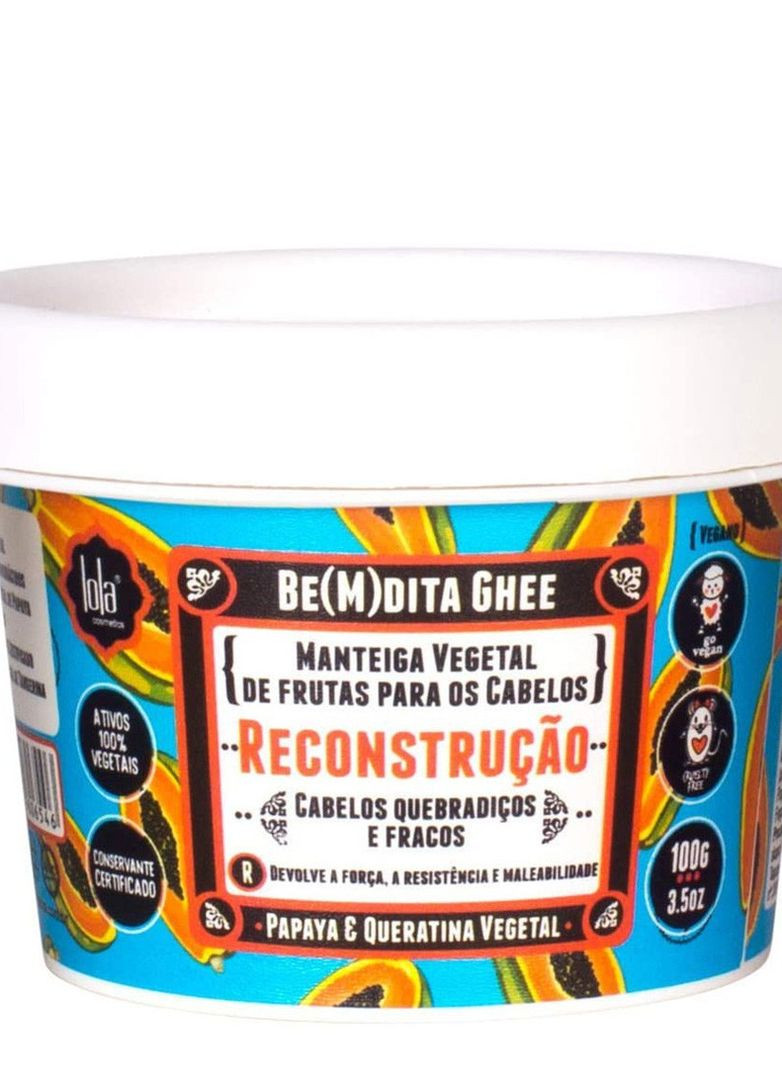 Маска для реконструкции волос Be(M)dita Ghee Mascara de Reconstrução Papaya e Queratina Vegetal 100 ml Lola (270206988)