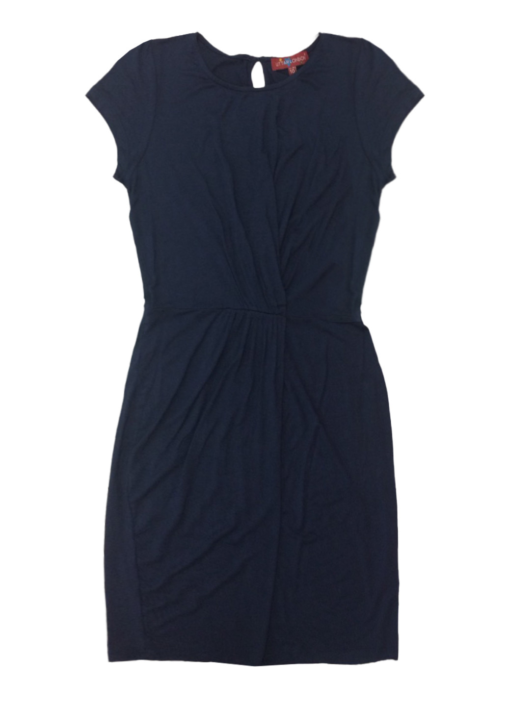 Синее кэжуал женское трикотажное мини платье Uttam Boutique однотонное