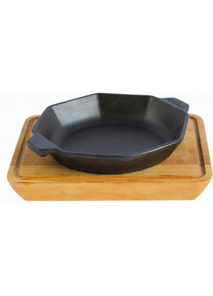 Сковорода чугунная с подставкой Horeca H8-1425-D 14 см Brizoll (270100743)