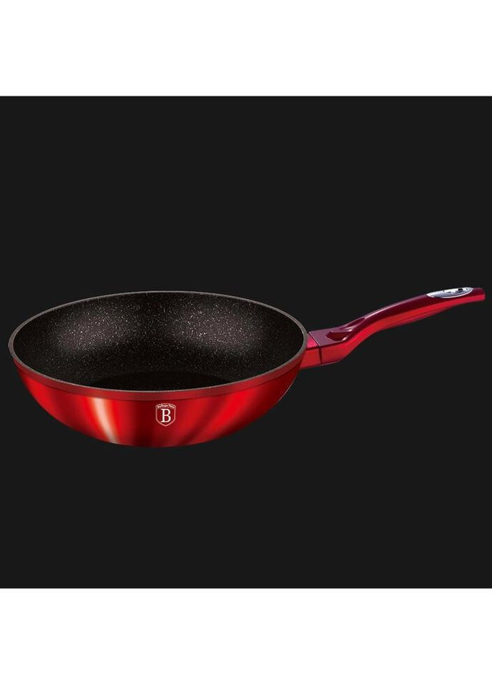 Сковорода-вок Metallic Line Burgundy Edition BH-6166 30 см Berlinger Haus (270100852)
