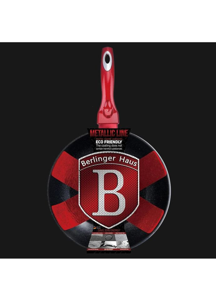 Сковорода-вок Metallic Line Burgundy Edition BH-6166 30 см Berlinger Haus (270100852)
