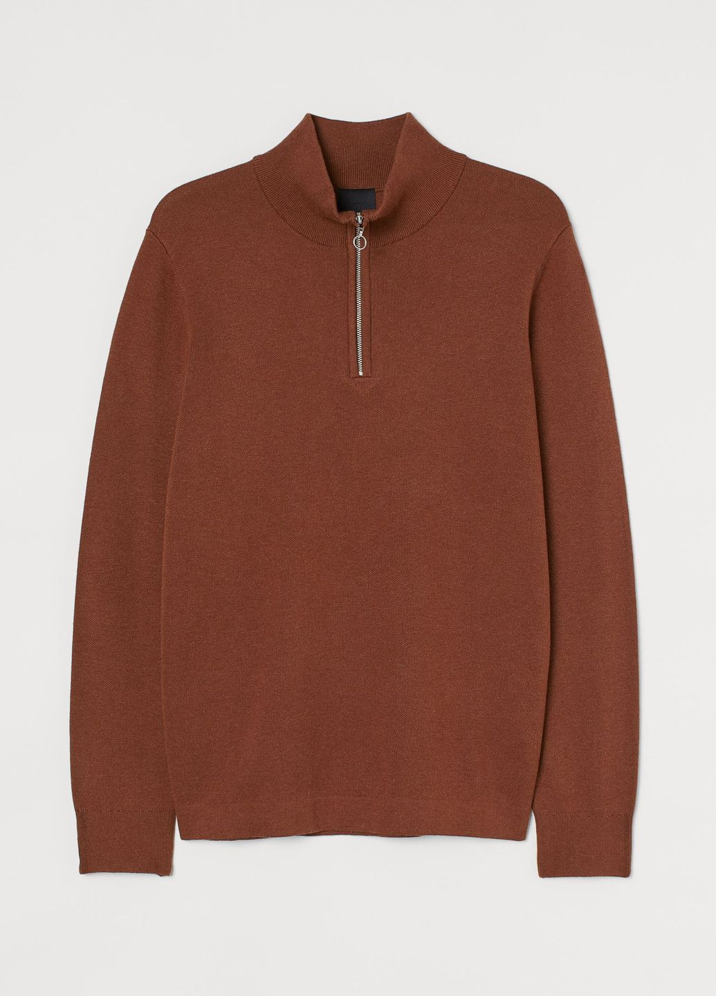 Коричневий демісезонний пуловер на блискавці коричневий повсякденний демісезон пуловер H&M