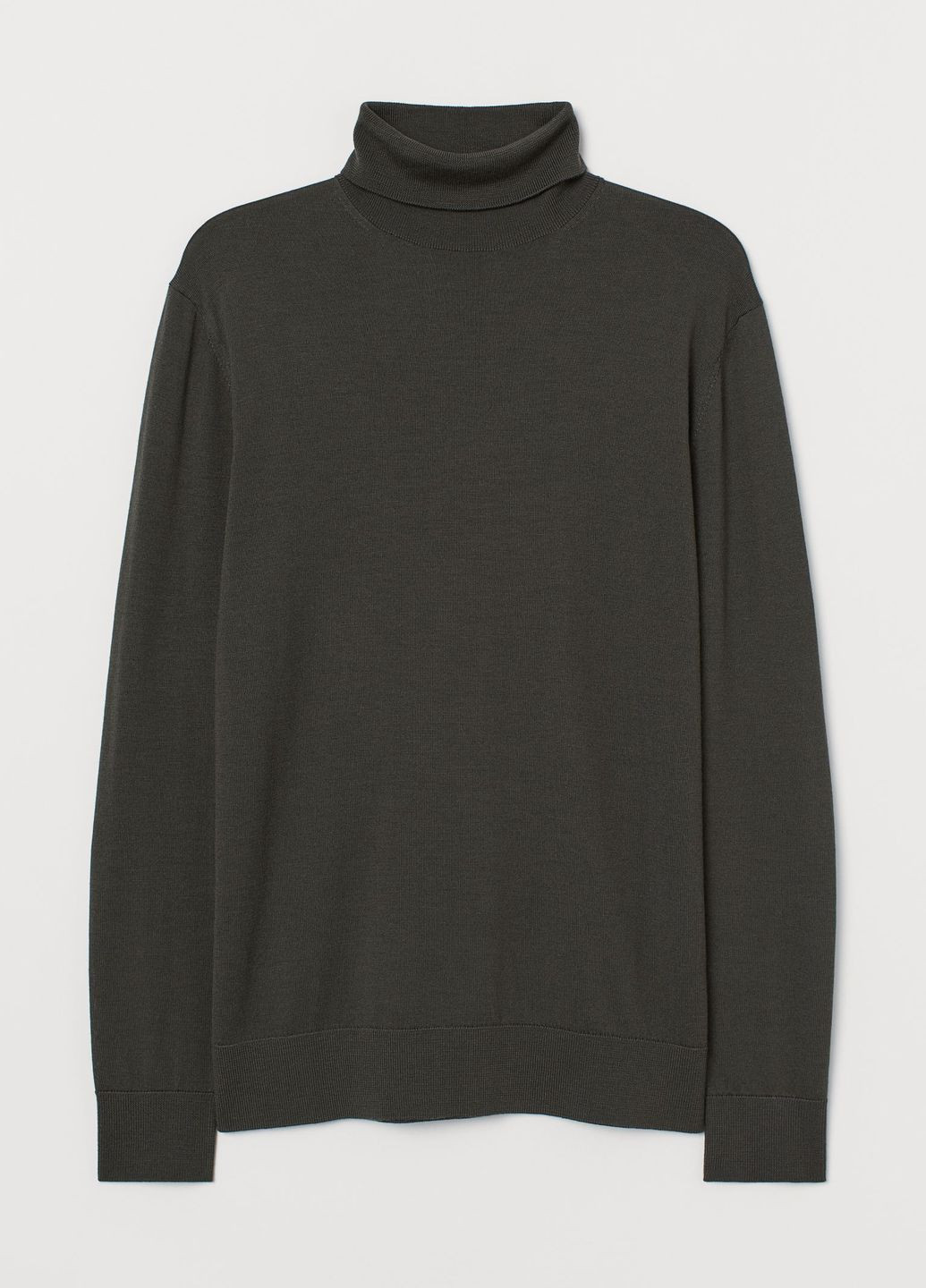 Темно-зеленый демисезонный свитер premium selection из мериносовой шерсти темно-зеленый повседневный демисезон джемпер H&M