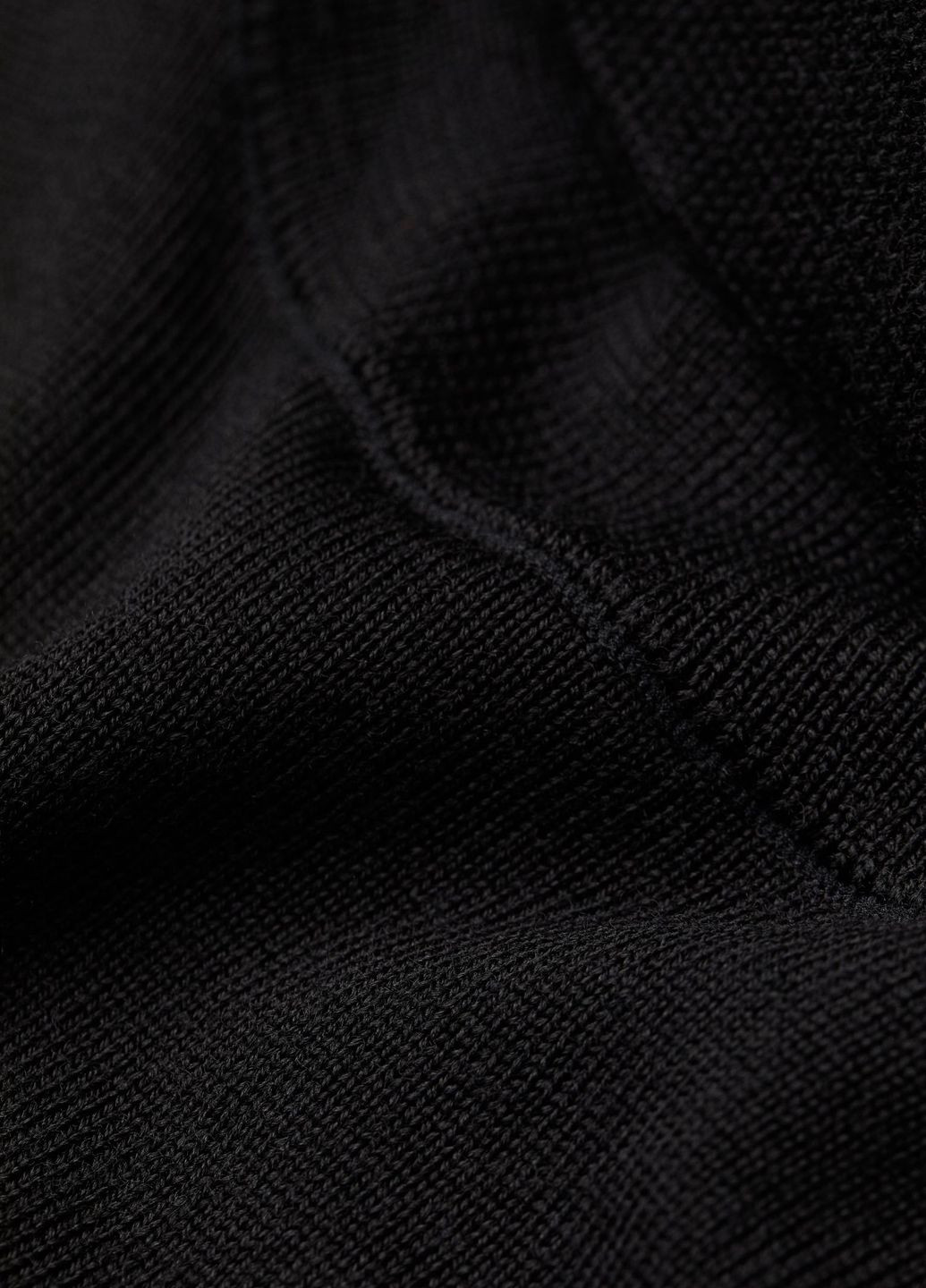 Черный демисезонный свитер premium selection из мериносовой шерсти черный повседневный демисезон джемпер H&M