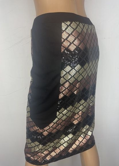 Черная коктейльный с геометрическим узором юбка Ana Alcazar карандаш
