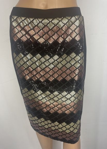 Черная коктейльный с геометрическим узором юбка Ana Alcazar карандаш