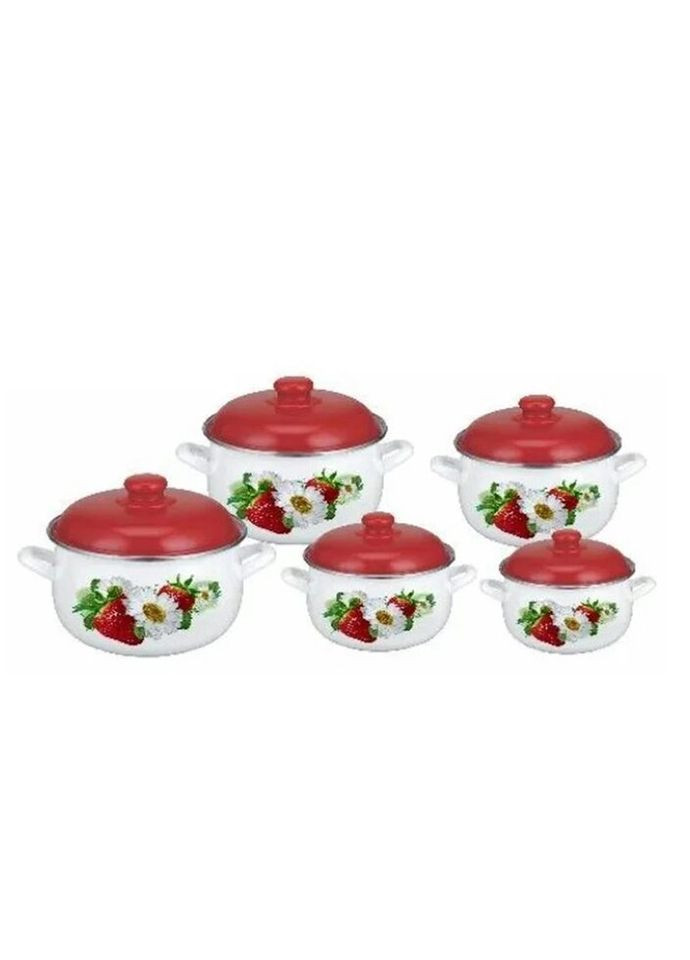 Набір каструль EB-1875 10 бордовий предметів Edenberg (270112257)