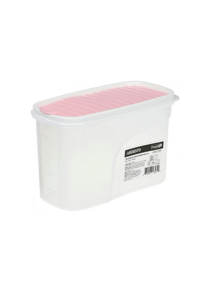 Контейнер для сипучих продуктів Fresh AR-1212-PP 1200 мл рожевий Ardesto (270112042)