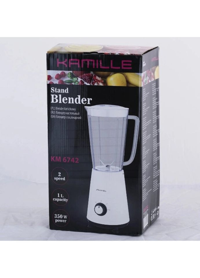 Блендер стаціонарний KM-6742 350 Вт 1 л Kamille (270111876)