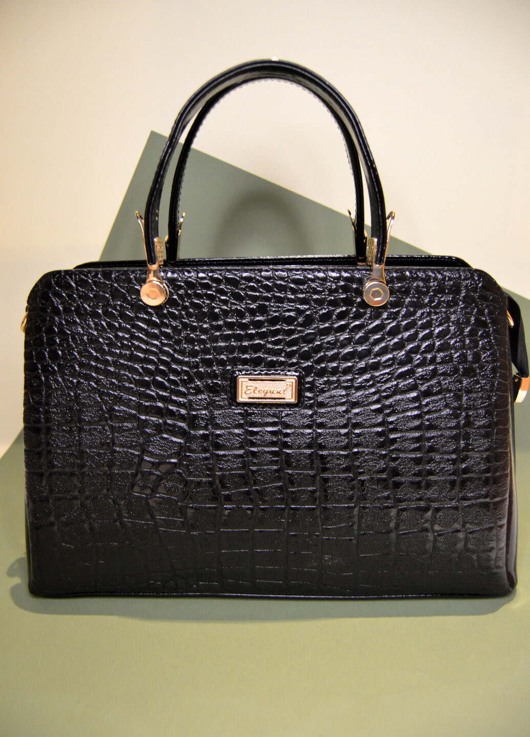 Сумка Elegant женская лаковая Черный (1155) No Brand (270207265)