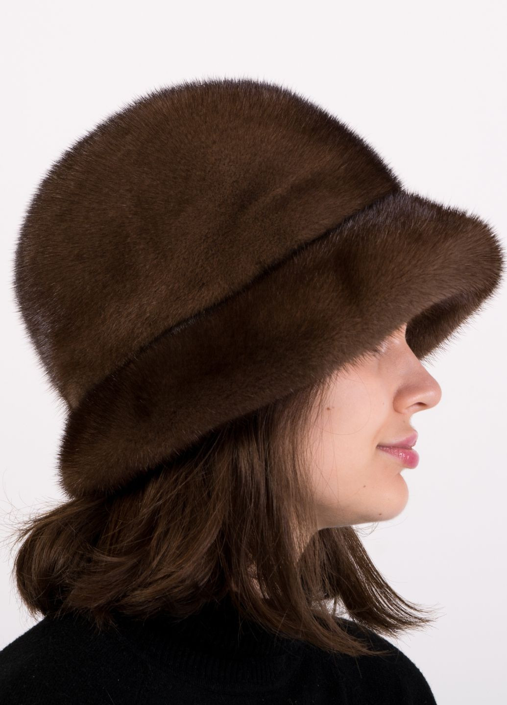 Женская норковая шляпа Меховой Стиль чарли (270365803)