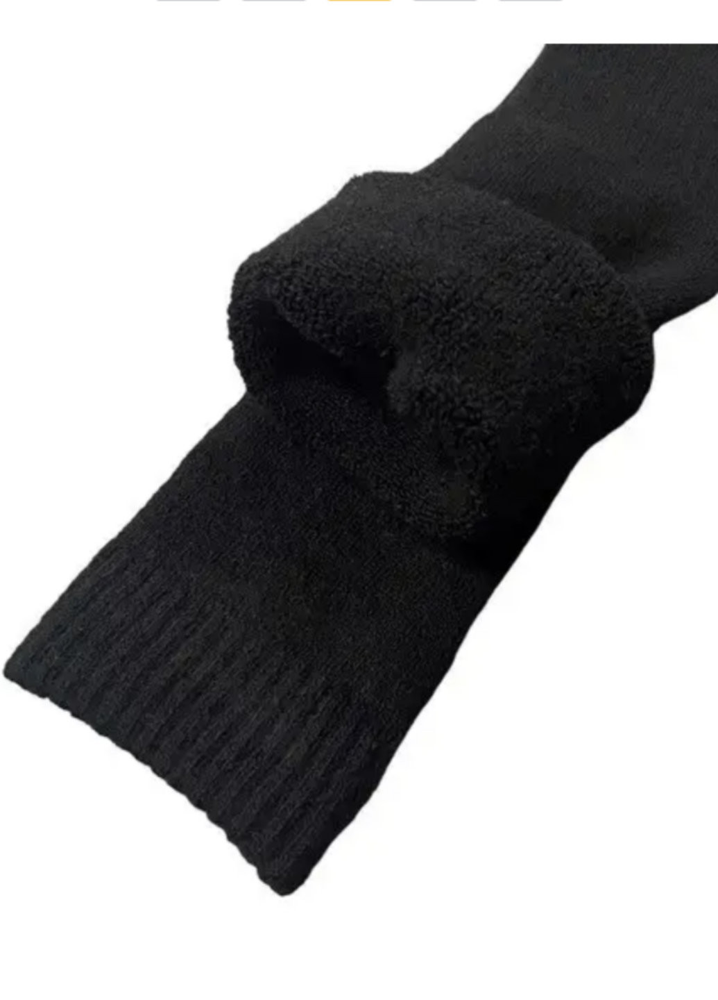 Женские высокие шерстяные носки теплые YIBATE 36-42 черный No Brand (270363785)