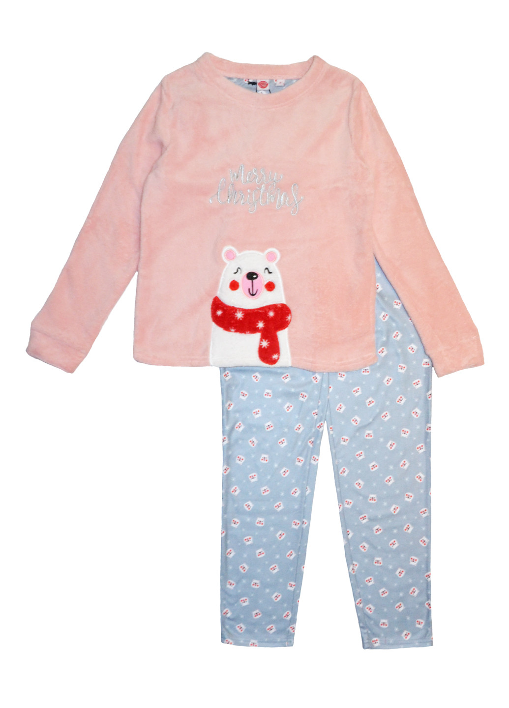Розовая зимняя пижама кофта + брюки Sorbetto