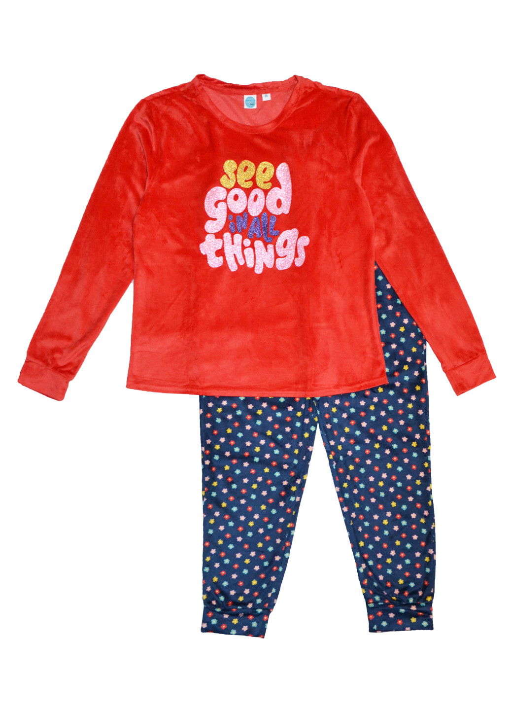 Красная зимняя пижама кофта + брюки Sorbetto