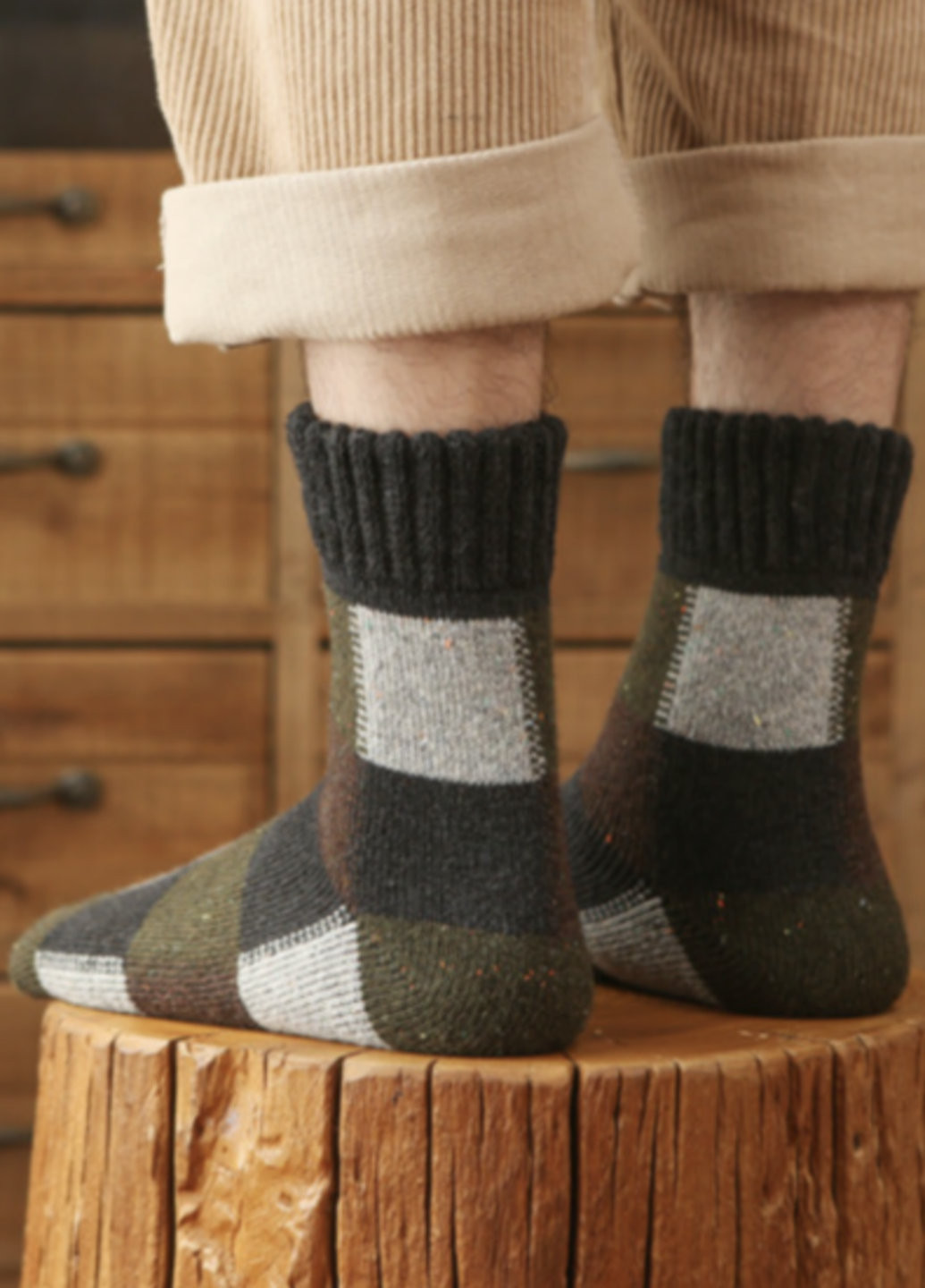 Шерстяные носки теплые YIBATE 36-40 черный No Brand (270363769)