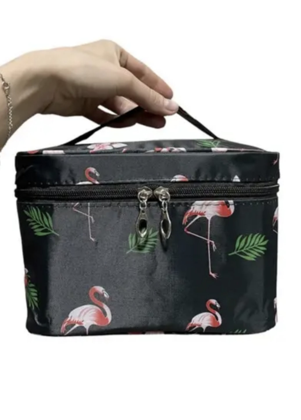 Косметичка дорожная женская Big Фламинго Travel bag 21 х 14 х 14 см черный No Brand (270363788)
