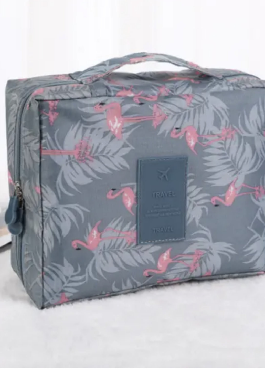 Косметичка дорожня жіноча Фламінго Travel bag сірий No Brand (270363787)