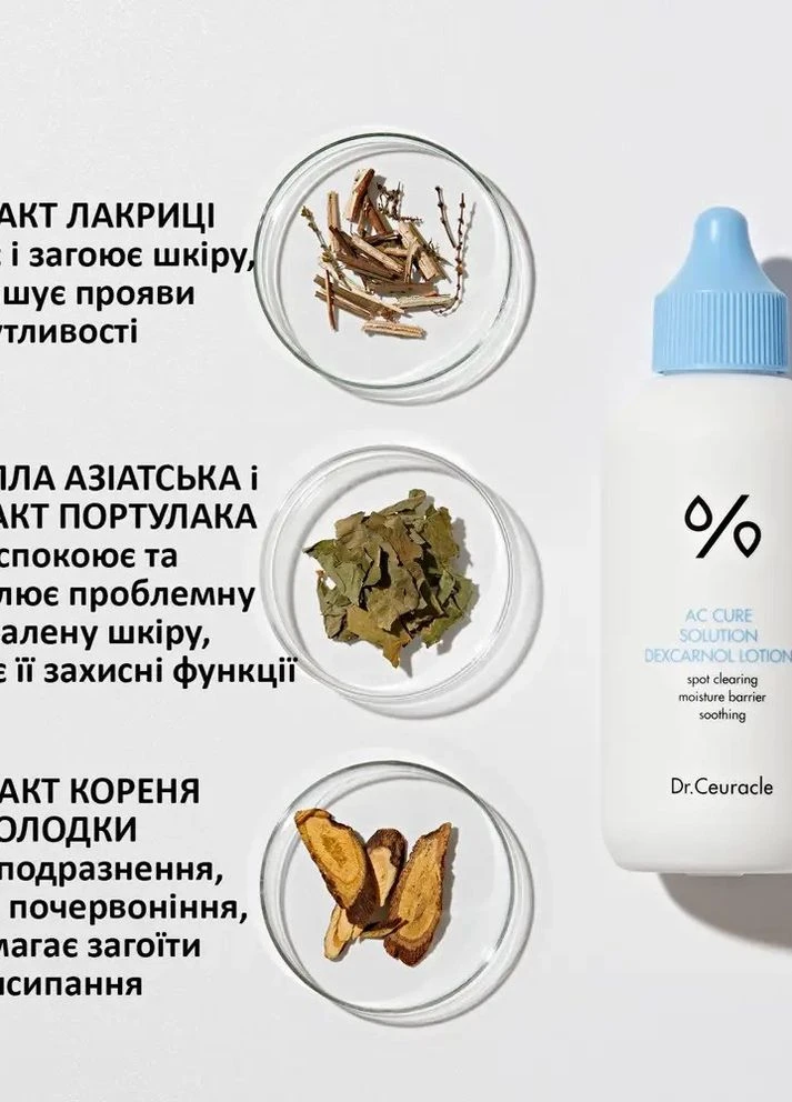 Dr.Ceuracle Лосьйон для зволоження проблемної шкіри AC Cure Solution Dexcarnol Lotion 160 ml — Крем, Південна Корея (270207154)