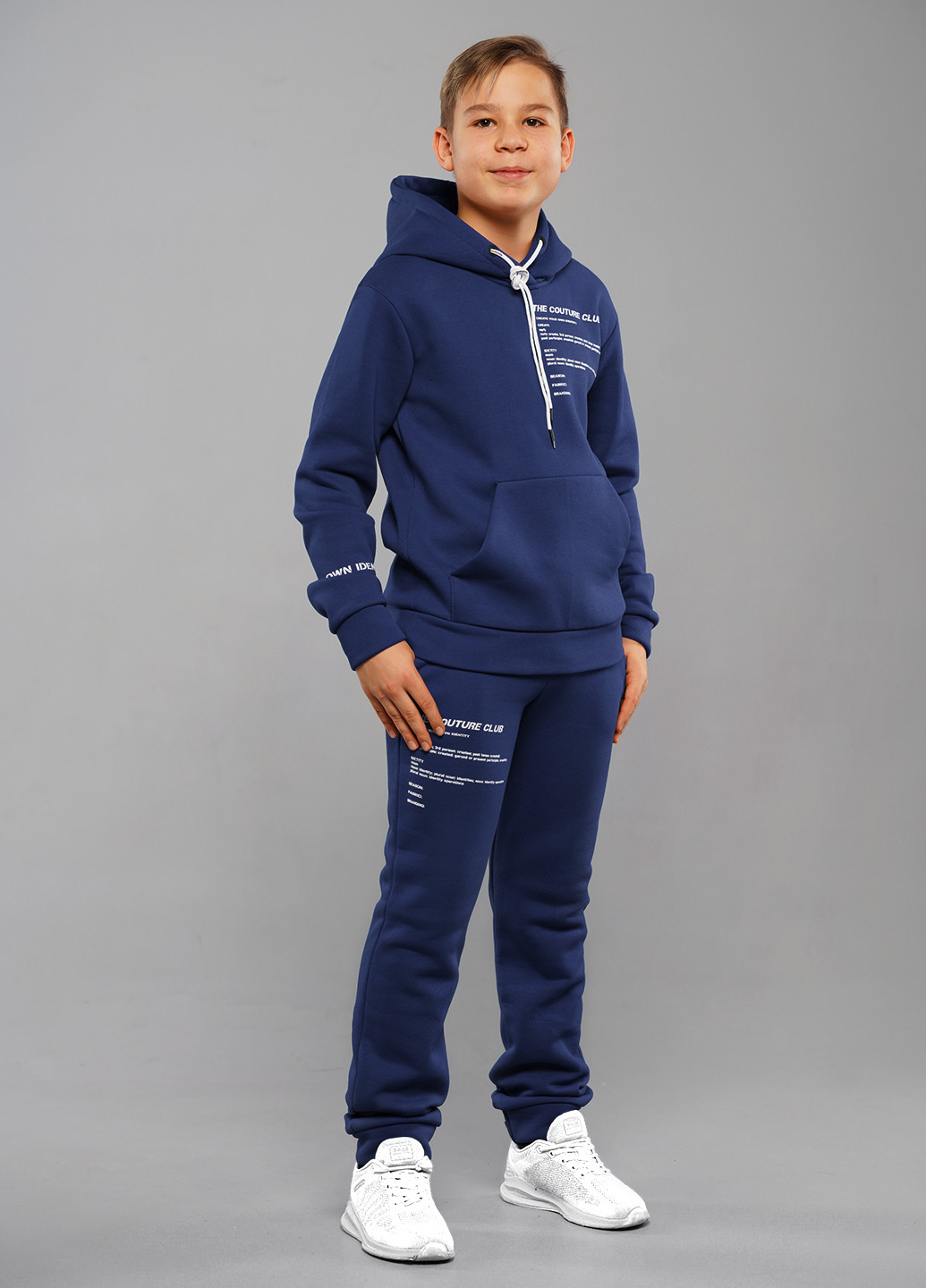 Индиго зимний зимний спортивный костюм на флисе брючный Tiaren Leo