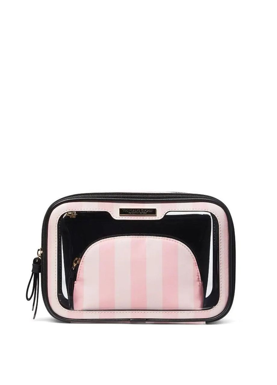 Косметичка 3 в 1 3-Piece Makeup Bag ріжева Victoria's Secret (270368801)