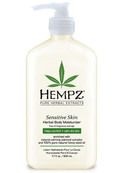Зволожуюче молочко для чутливої шкіри тіла (без аромату) 500мл Hempz (270368770)