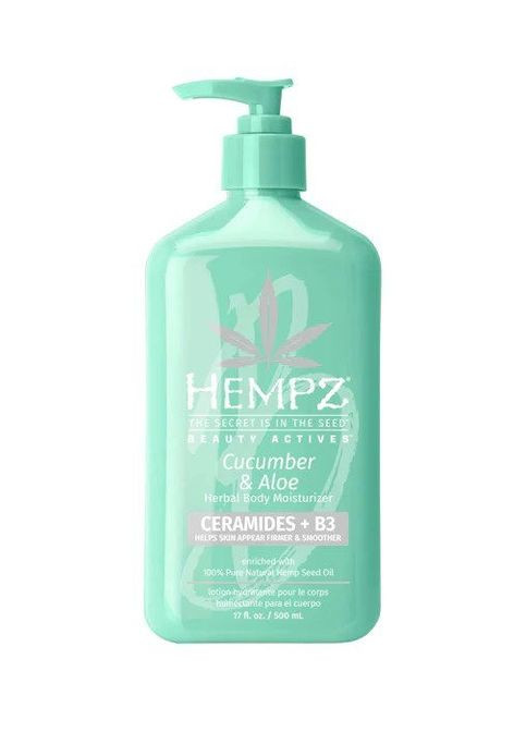 Молочко Огурец, алоэ, церамиды + В3 beauty actives cucumber & aloe moisturiser 500ml Hempz (270368768)