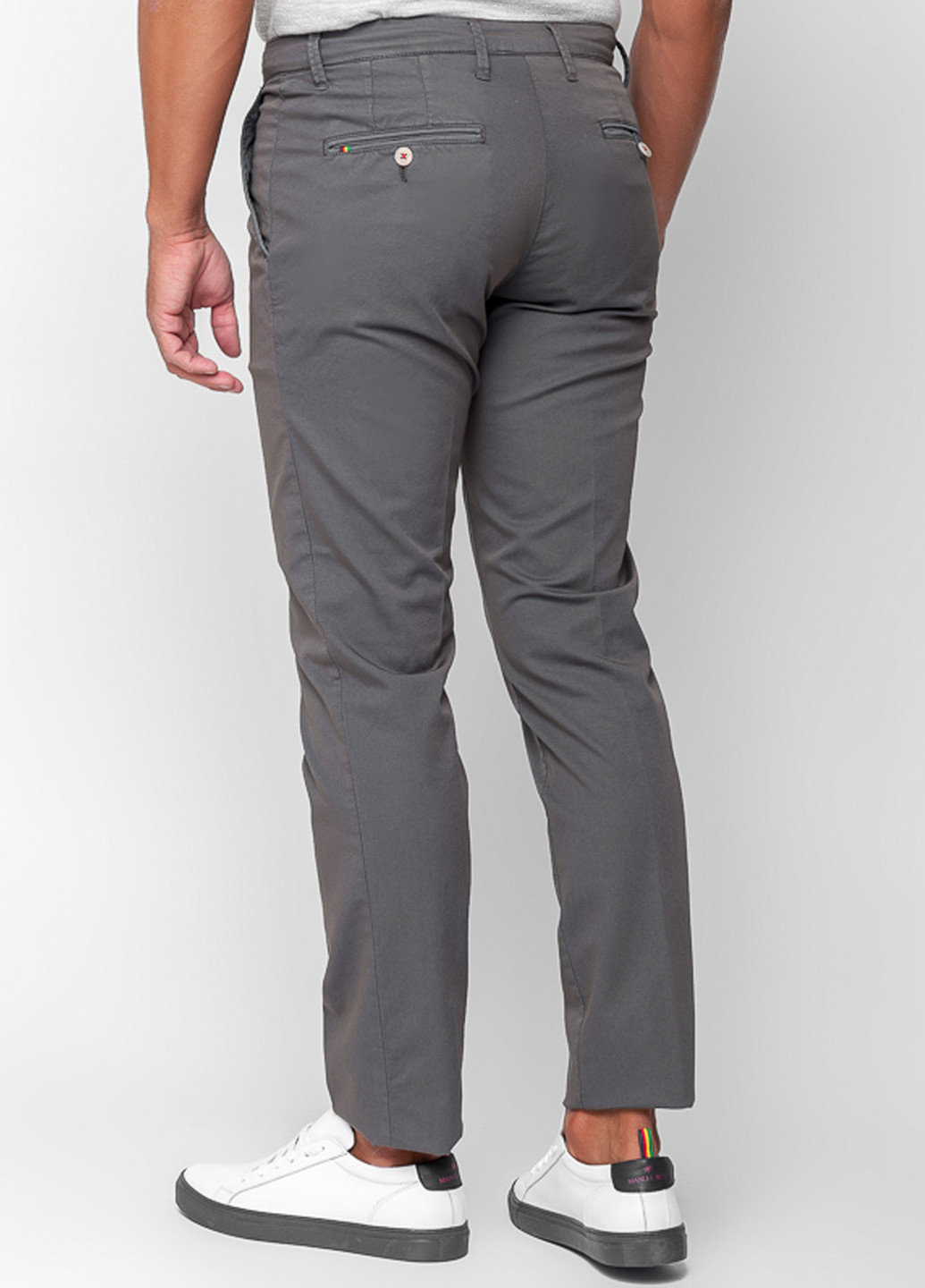 Серые кэжуал демисезонные брюки Manuel Ritz